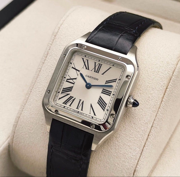 CARTIER SANTOS DUMONT BLACK IN PELLE