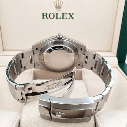 ROLEX DATEJUST SILVER WHITE GOLD FLUTED BEZEL 2023