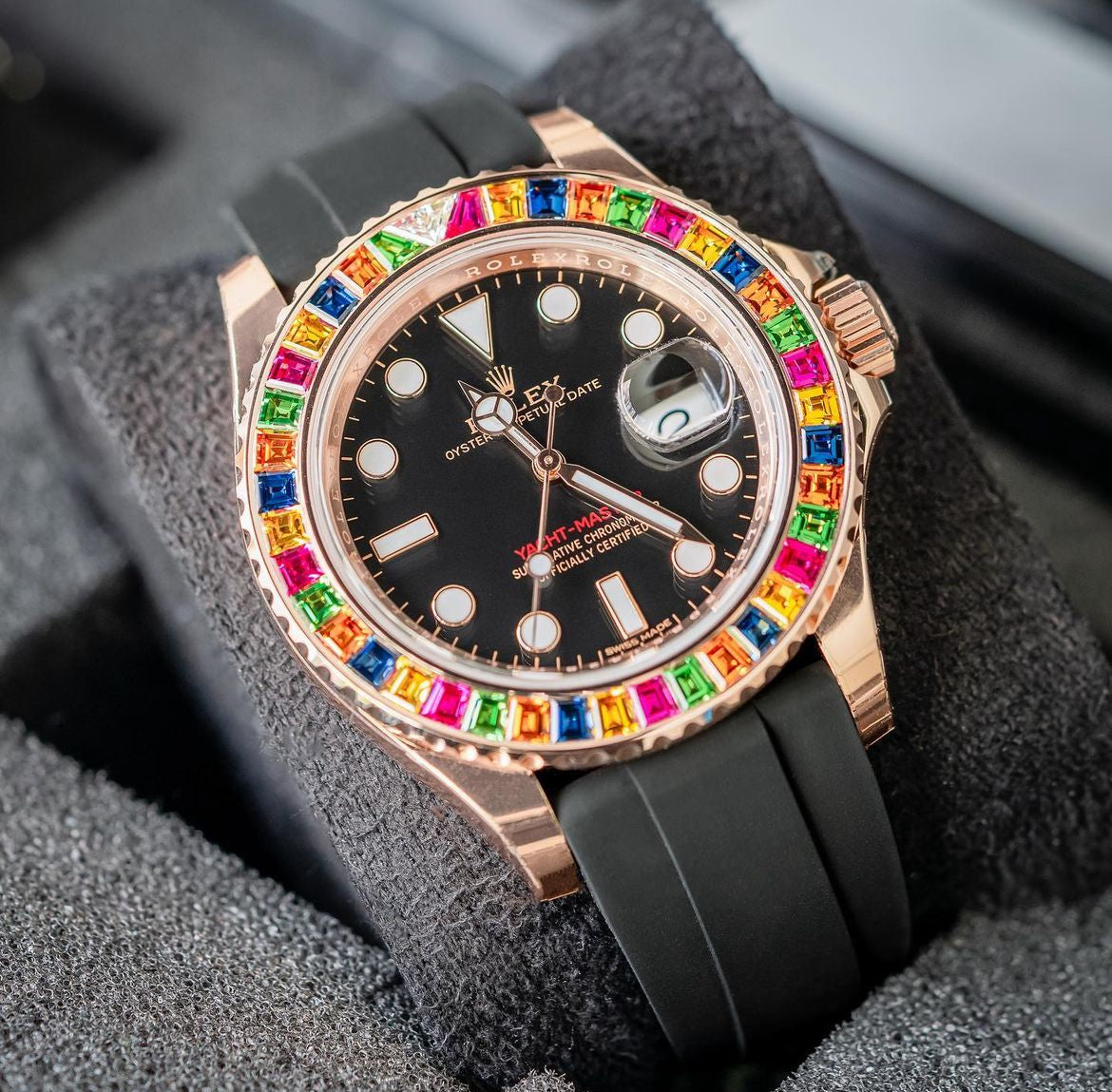 ROLEX YACHT-MASTER OYSTERFLEX RAINBOW