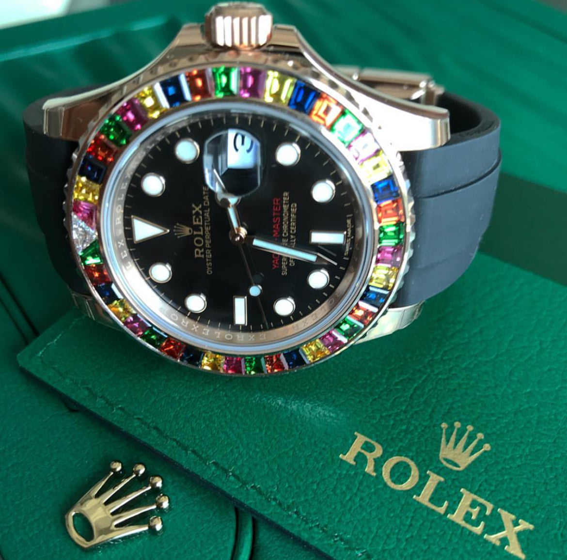 ROLEX YACHT-MASTER OYSTERFLEX RAINBOW