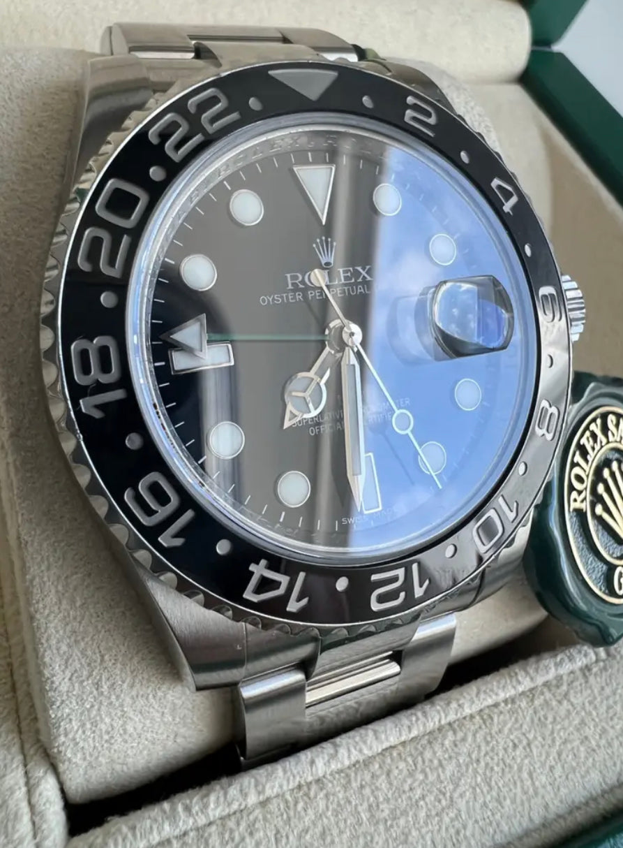 ROLEX GMT MASTER II BLACK DIAL