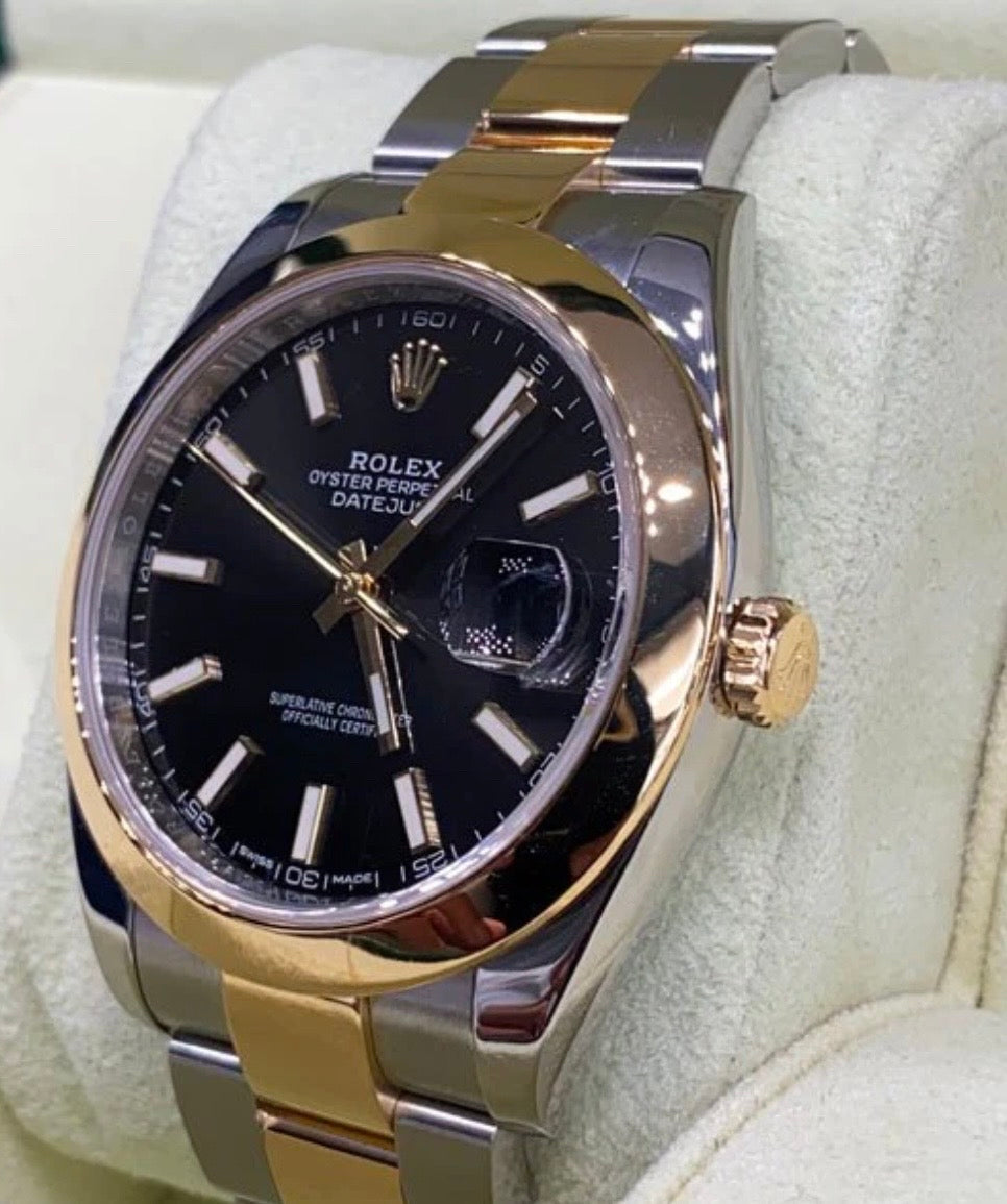 ROLEX DATEJUST OYSTER BLACK & GOLD