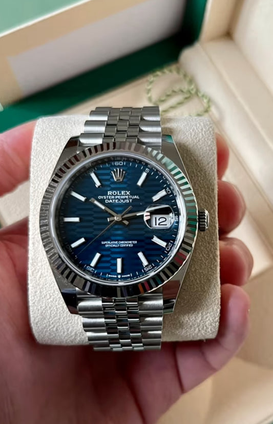 ROLEX DATEJUST JUBILEE FLUTED BLU