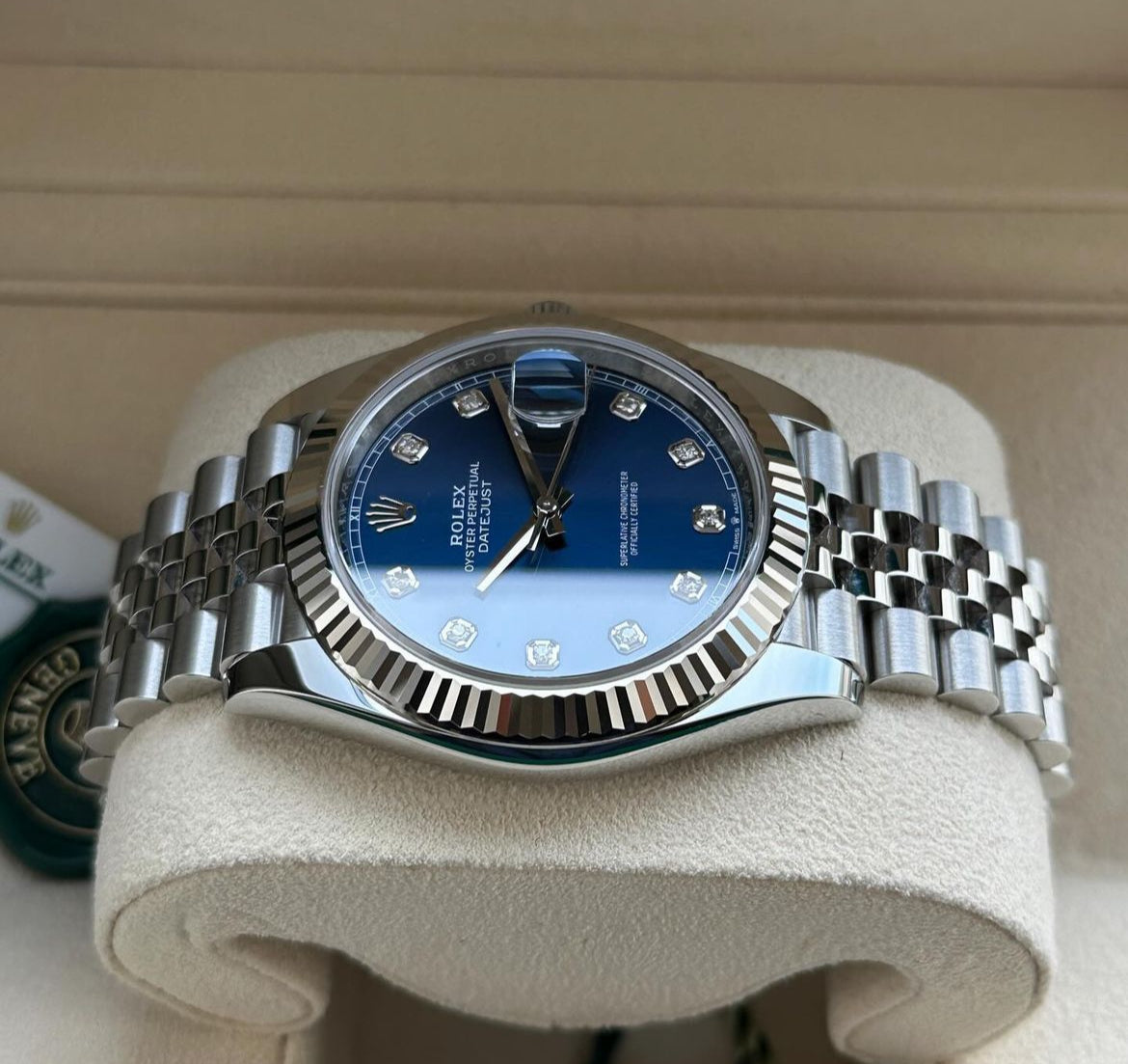 ROLEX DATEJUST JUBILEE OCEAN BLU DIAMOND