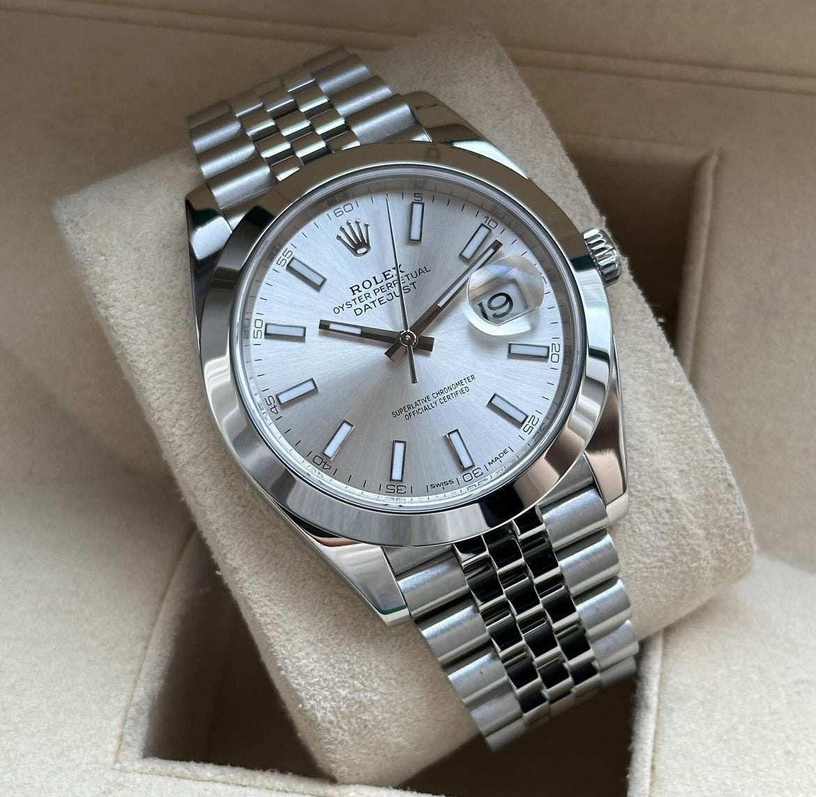 ROLEX DATEJUST JUBILEE SILVER DIAL