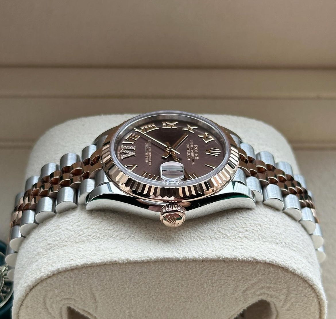 ROLEX DATEJUST JUBILEE GOLD CHOCOLATE ROMAN