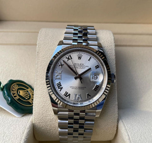 ROLEX DATEJUST JUBILEE SILVER DIAL ROMAN