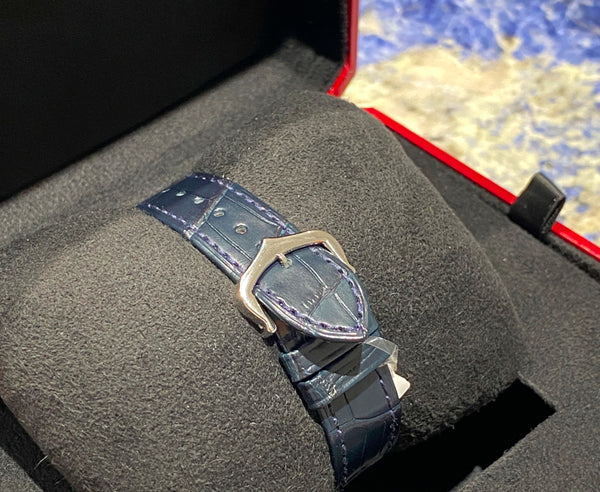 CARTIER SANTOS DUMONT IN PELLE BLUE